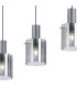 Hudson Linear Pendant 4 Light Adjustable E27 Dark Grey/Smoke Wide Line Glass-8