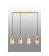 Hudson Linear Pendant 4 Light Adjustable E27 Light Gold/Amber Wide Line Glass-10