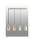 Hudson Linear Pendant 4 Light Adjustable E27 Light Gold/Amber Wide Line Glass-11