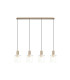Hudson Linear Pendant 4 Light Adjustable E27 Light Gold/Frosted/Clear Wide Line Glass-5