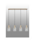 Hudson Linear Pendant 4 Light Adjustable E27 Light Gold/Frosted/Clear Wide Line Glass-11