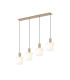 Hudson Linear Pendant 4 Light Adjustable E27 Light Gold/Gloss White Wide Line Glass-1