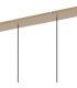 Hudson Linear Pendant 4 Light Adjustable E27 Light Gold/Gloss White Wide Line Glass-7