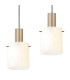 Hudson Linear Pendant 4 Light Adjustable E27 Light Gold/Gloss White Wide Line Glass-8