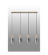 Hudson Linear Pendant 4 Light Adjustable E27 Light Gold/Smoke Wide Line Glass-11