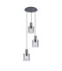 Hudson 49.5cm Round Pendant 3 Light Adjustable E27 Dark Grey/Smoke Narrow Line Glass-1