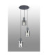 Hudson 49.5cm Round Pendant 3 Light Adjustable E27 Dark Grey/Smoke Narrow Line Glass-3