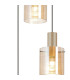 Hudson 49.5cm Round Pendant 3 Light Adjustable E27 Light Gold/Amber Narrow Line Glass-6
