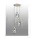 Hudson 49.5cm Round Pendant 3 Light Adjustable E27 Light Gold/Smoke Narrow Line Glass-3