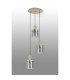 Hudson 49.5cm Round Pendant 3 Light Adjustable E27 Light Gold/Smoke Narrow Line Glass-8