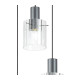 Hudson 49.5cm Round Pendant 3 Light Adjustable E27 Dark Grey/Clear Wide Line Glass-6