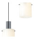 Hudson 49.5cm Round Pendant 3 Light Adjustable E27 Dark Grey/Gloss White Wide Line Glass-7