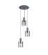 Hudson 49.5cm Round Pendant 3 Light Adjustable E27 Dark Grey/Smoke Wide Line Glass-1
