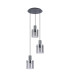 Hudson 49.5cm Round Pendant 3 Light Adjustable E27 Dark Grey/Smoke Wide Line Glass-4
