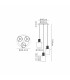 Hudson 49.5cm Round Pendant 3 Light Adjustable E27 Light Gold/Amber Wide Line Glass-2