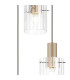 Hudson 49.5cm Round Pendant 3 Light Adjustable E27 Light Gold/Clear Wide Line Glass-6