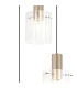 Hudson 49.5cm Round Pendant 3 Light Adjustable E27 Light Gold/Frosted/Clear Wide Line Glass-6
