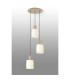 Hudson 49.5cm Round Pendant 3 Light Adjustable E27 Light Gold/Gloss White Wide Line Glass-3