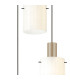 Hudson 49.5cm Round Pendant 3 Light Adjustable E27 Light Gold/Gloss White Wide Line Glass-6