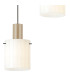 Hudson 49.5cm Round Pendant 3 Light Adjustable E27 Light Gold/Gloss White Wide Line Glass-7