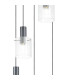 Hudson 66cm Round Pendant 5 Light Adjustable E27 Dark Grey/Clear Narrow Line Glass-6