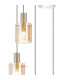 Hudson 66cm Round Pendant 5 Light Adjustable E27 Light Gold/Amber Narrow Line Glass-6