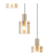Hudson 66cm Round Pendant 5 Light Adjustable E27 Light Gold/Amber Narrow Line Glass-7