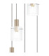 Hudson 66cm Round Pendant 5 Light Adjustable E27 Light Gold/Clear Narrow Line Glass-6