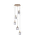 Hudson 66cm Round Pendant 5 Light Adjustable E27 Light Gold/Smoke Narrow Line Glass-1