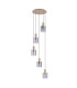 Hudson 66cm Round Pendant 5 Light Adjustable E27 Light Gold/Smoke Narrow Line Glass-4