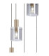 Hudson 66cm Round Pendant 5 Light Adjustable E27 Light Gold/Smoke Narrow Line Glass-6