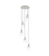Hudson 66cm Round Pendant 5 Light Adjustable E27 Beige Stone/Clear Wide Line Glass-1