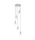 Hudson 66cm Round Pendant 5 Light Adjustable E27 Beige Stone/Clear Wide Line Glass-4