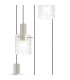 Hudson 66cm Round Pendant 5 Light Adjustable E27 Beige Stone/Clear Wide Line Glass-6