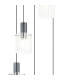 Hudson 66cm Round Pendant 5 Light Adjustable E27 Dark Grey/Frosted/Clear Wide Line Glass-6