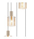 Hudson 66cm Round Pendant 5 Light Adjustable E27 Light Gold/Amber Wide Line Glass-6