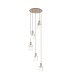 Hudson 66cm Round Pendant 5 Light Adjustable E27 Light Gold/Clear Wide Line Glass-1
