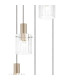 Hudson 66cm Round Pendant 5 Light Adjustable E27 Light Gold/Clear Wide Line Glass-6