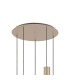 Hudson 66cm Round Pendant 5 Light Adjustable E27 Light Gold/Frosted/Clear Wide Line Glass-5