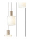 Hudson 66cm Round Pendant 5 Light Adjustable E27 Light Gold/Gloss White Wide Line Glass-6