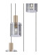Hudson 66cm Round Pendant 5 Light Adjustable E27 Light Gold/Smoke Wide Line Glass-6