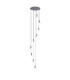Hudson 86cm Round Pendant 9 Light Adjustable E27 Dark Grey/Clear Narrow Line Glass Item Weight: 21kg-1