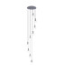 Hudson 86cm Round Pendant 9 Light Adjustable E27 Dark Grey/Clear Narrow Line Glass Item Weight: 21kg-4