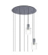 Hudson 86cm Round Pendant 9 Light Adjustable E27 Dark Grey/Clear Narrow Line Glass Item Weight: 21kg-5