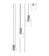 Hudson 86cm Round Pendant 9 Light Adjustable E27 Dark Grey/Clear Narrow Line Glass Item Weight: 21kg-6