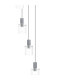 Hudson 86cm Round Pendant 9 Light Adjustable E27 Dark Grey/Clear Narrow Line Glass Item Weight: 21kg-7