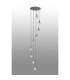 Hudson 86cm Round Pendant 9 Light Adjustable E27 Dark Grey/Clear Narrow Line Glass Item Weight: 21kg-8