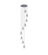 Hudson 86cm Round Pendant 9 Light Adjustable E27 Dark Grey/Smoke Narrow Line Glass Item Weight: 21kg-1