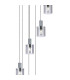 Hudson 86cm Round Pendant 9 Light Adjustable E27 Dark Grey/Smoke Narrow Line Glass Item Weight: 21kg-6