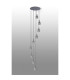 Hudson 86cm Round Pendant 9 Light Adjustable E27 Dark Grey/Smoke Narrow Line Glass Item Weight: 21kg-8